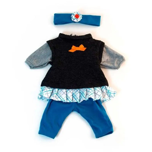 Miniland Clothes Set Midseason Set Grey For Doll 38 Cm