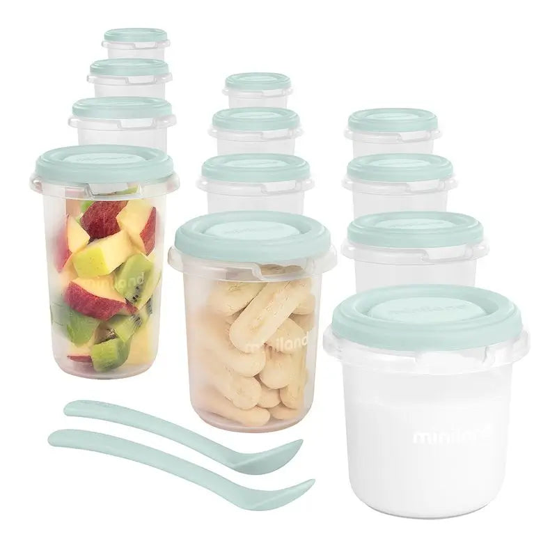 Miniland Set Of 12 Airtight Hermisized Mint 200Ml, 250Ml, 330Ml