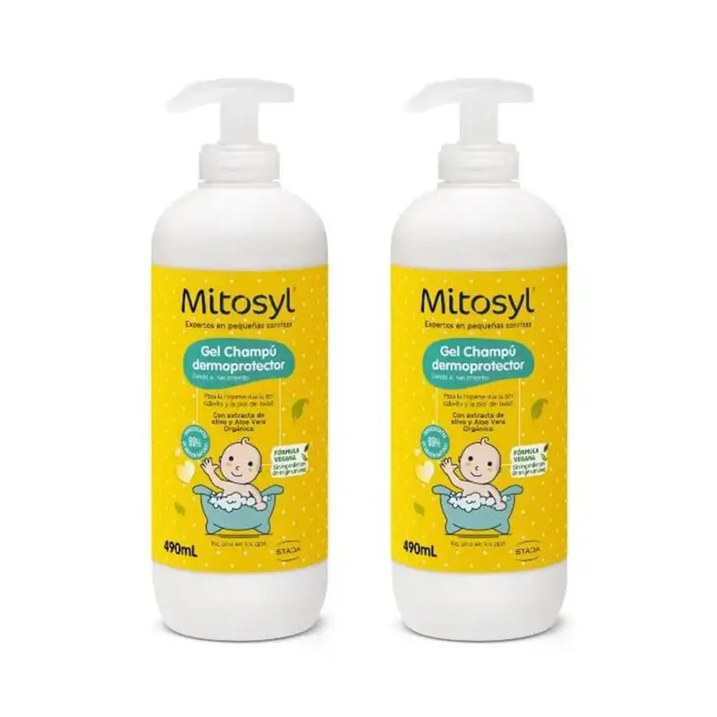Mitosyl Baby Dermoprotective Shampoo Gel, 2X490 Ml