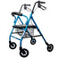 Mobiclinic Folding Walking Frame With Seat And Backrest Blue Tone