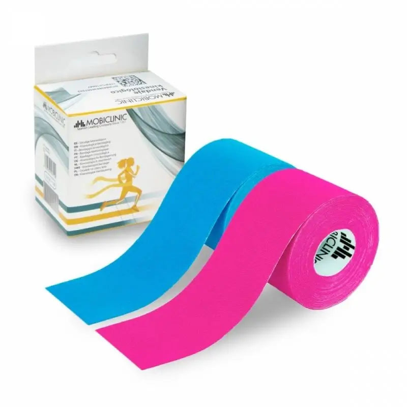Mobiclinic 2 Pack Kinesiotape Neuromuscular Bandage Pink & Blue 5 X5 Cm