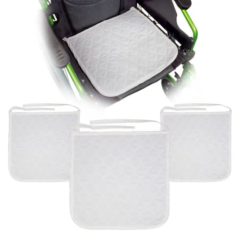 Mobiclinic Pack Of 3 Reusable Wheelchair Soaker Pads, 40 X 38 Cm