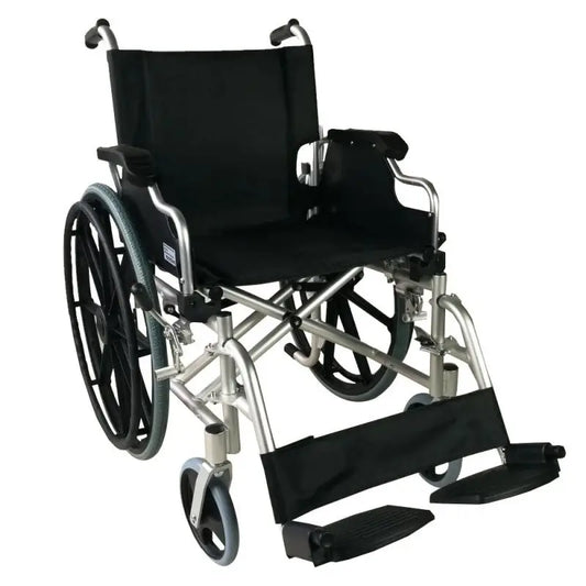 Mobiclinic Aluminium Folding Wheelchair Folding Armrests Foldable Armrests and Removable Footrests Large Wheels Opera Top