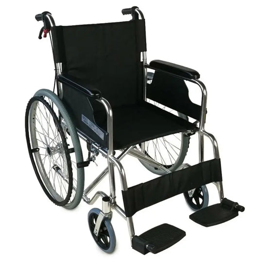 Mobiclinic Folding Wheelchair With Brakes, Armrests And Footrests