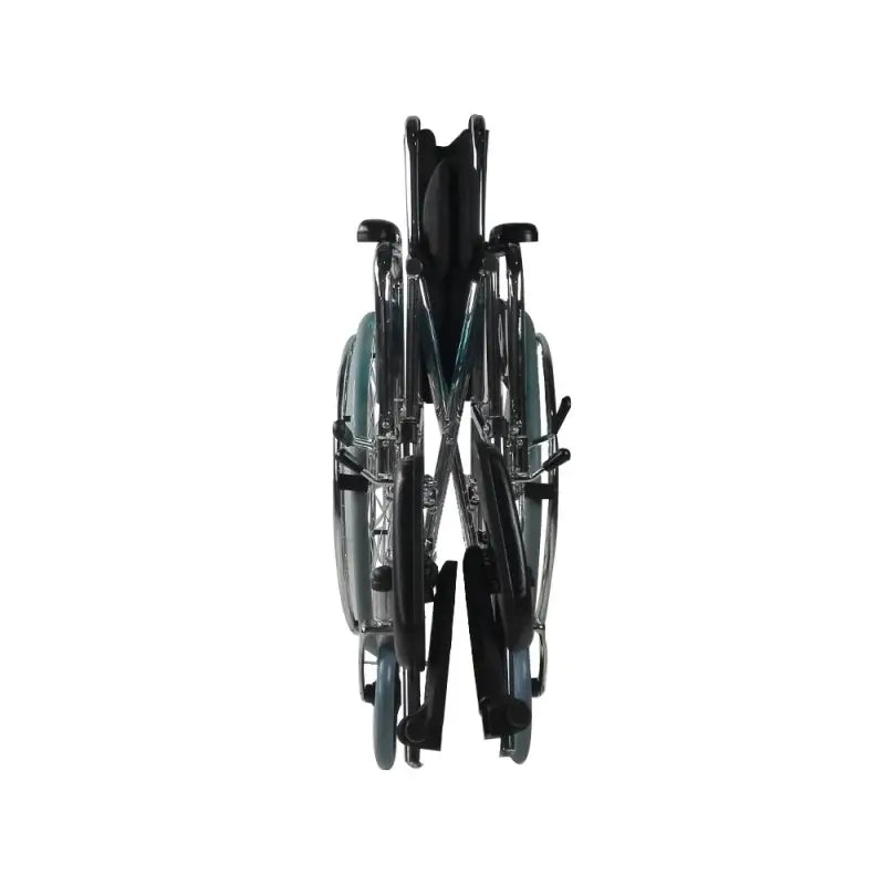Mobiclinic Folding Wheelchair With Armrests And Footrests Black