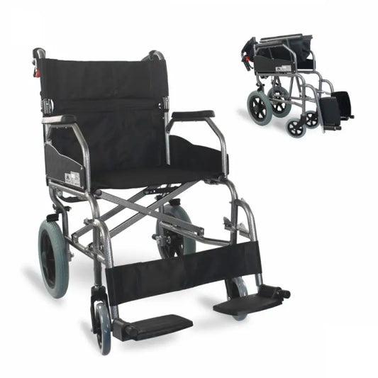 Mobiclinic Folding Wheelchair With Removable Footrests And Folding Backrest