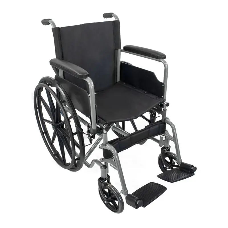 Mobiclinic Folding Wheelchair With Removable Rear Wheels Gray