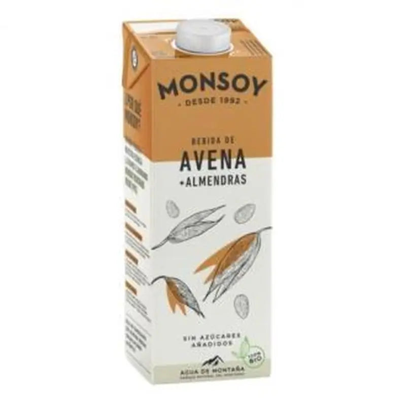 Monsoy Almond Vegetable Drink With Oatmeal 1Lt 6Ucs.Bio