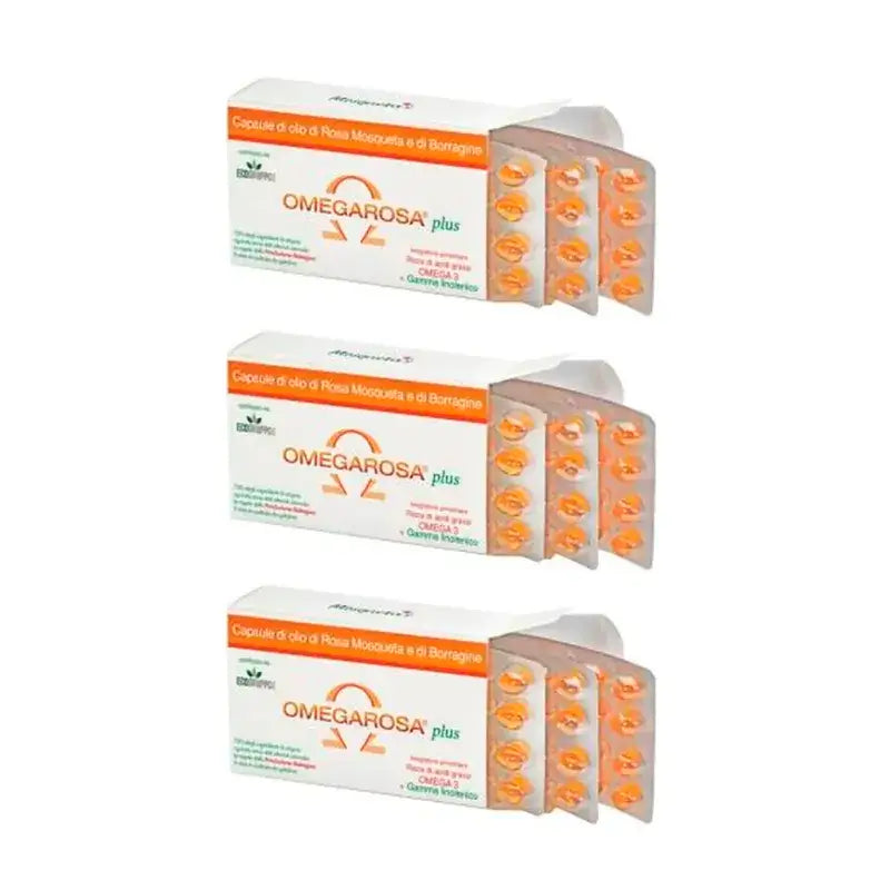 Mosqueta'S Omegarosa Plus , Pack 3 x 60 Pearls.