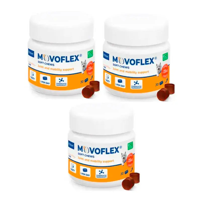 Movoflex Chondroprotector Small Dogs Up to 15Kg, Pack 3 x 30 Tablets