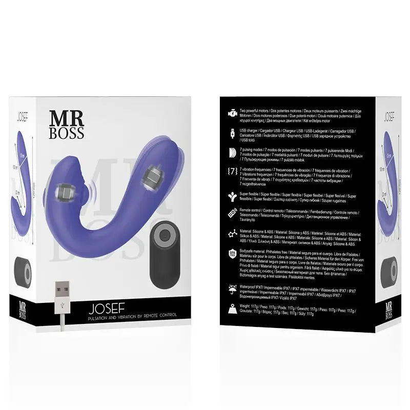 Mr. Boss Josef Pulsation & Vibration Remote Control For Couples