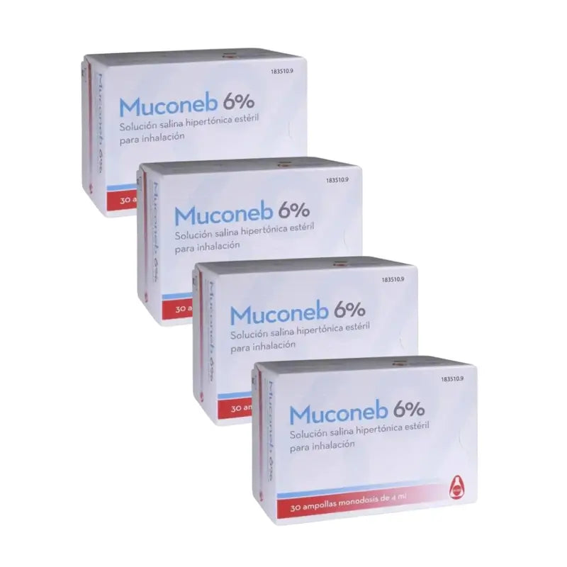 Muconeb 6% Saline Solution, 4X30 Ampoules