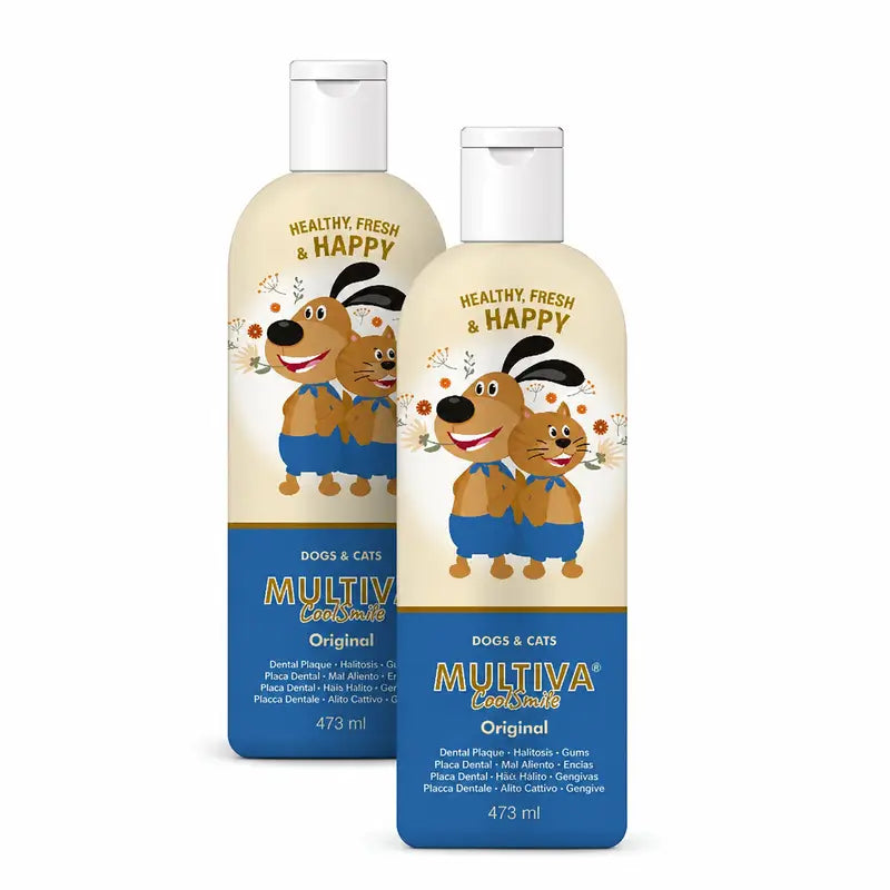 Multiva CoolSmile Original Dogs & Cats Oral Solution, Pack of 2 x 473 ml