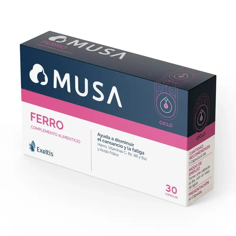 Musa Ferro Iron Food Supplement, 30 capsules