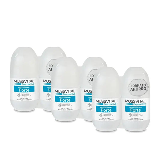 Mussvital Derma Deo Forte, 2 x 75 ml, pack of 3