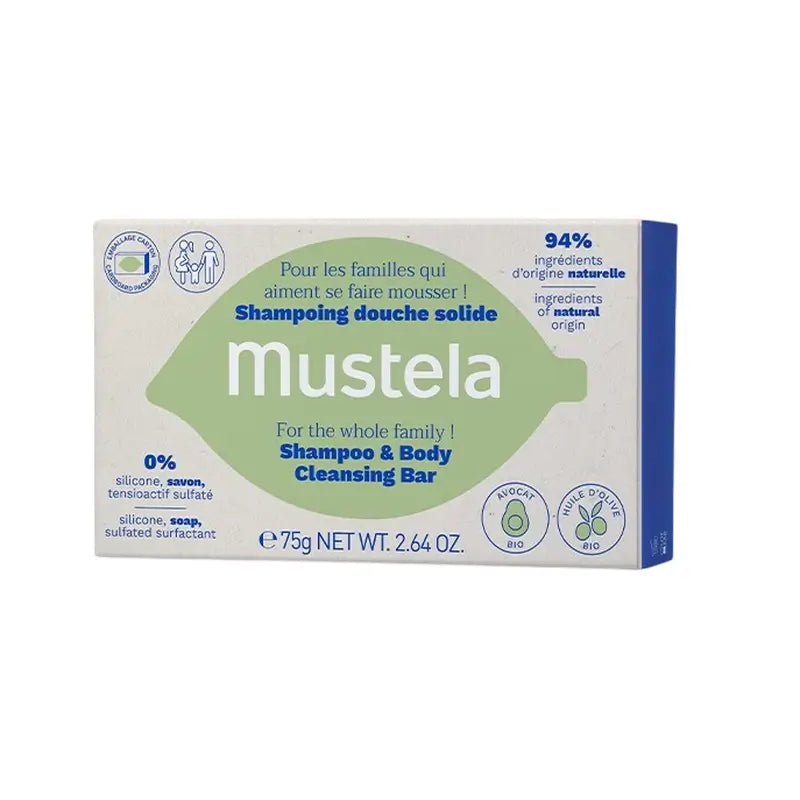 Mustela Solid Shampoo Hair & Body, 75G