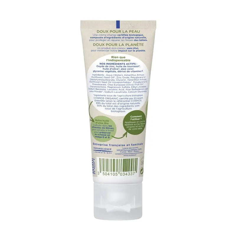 Mustela Organic Nappy Cream, 75 ml tube