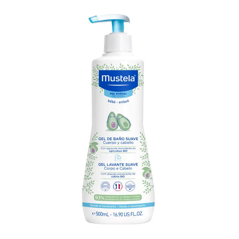 Mustela Gentle Bath Gel with Avocado Bio, 500 ml