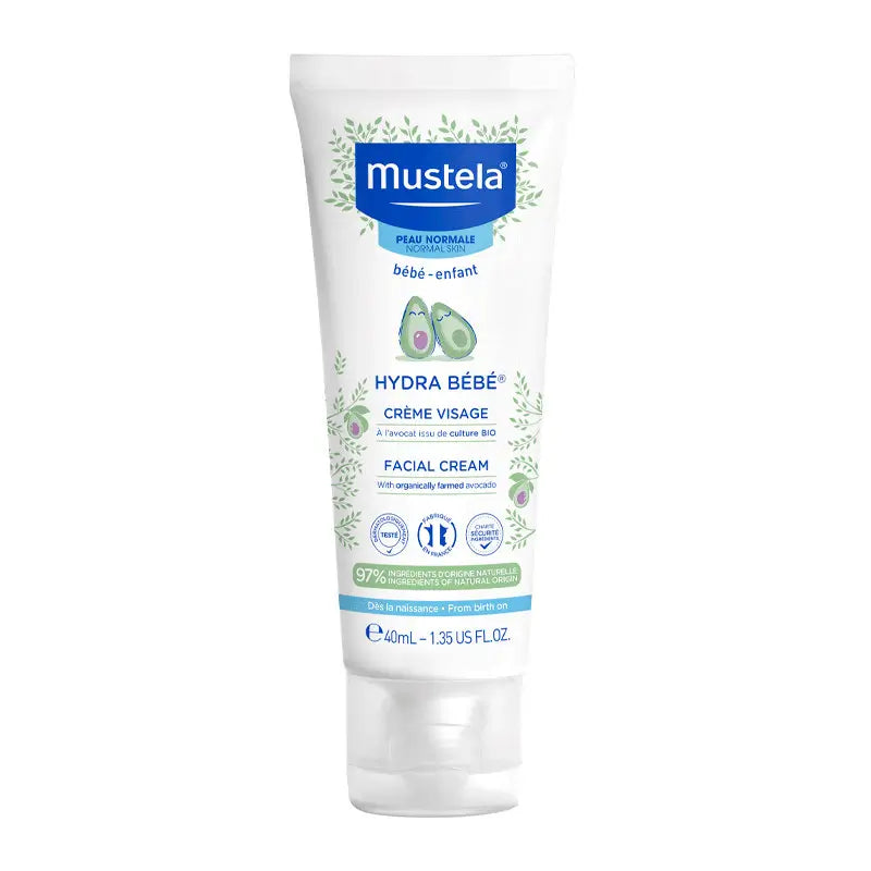 Mustela Hydra Baby Face Cream with Organic Avocado, 40 ml