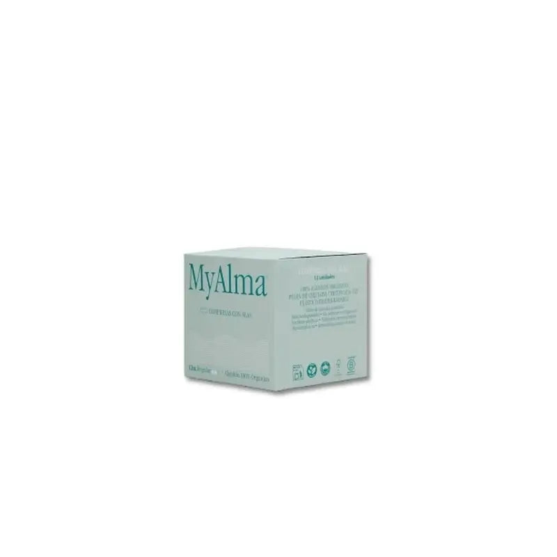 Myalma 100% Organic Cotton Pads Regular , 12 units