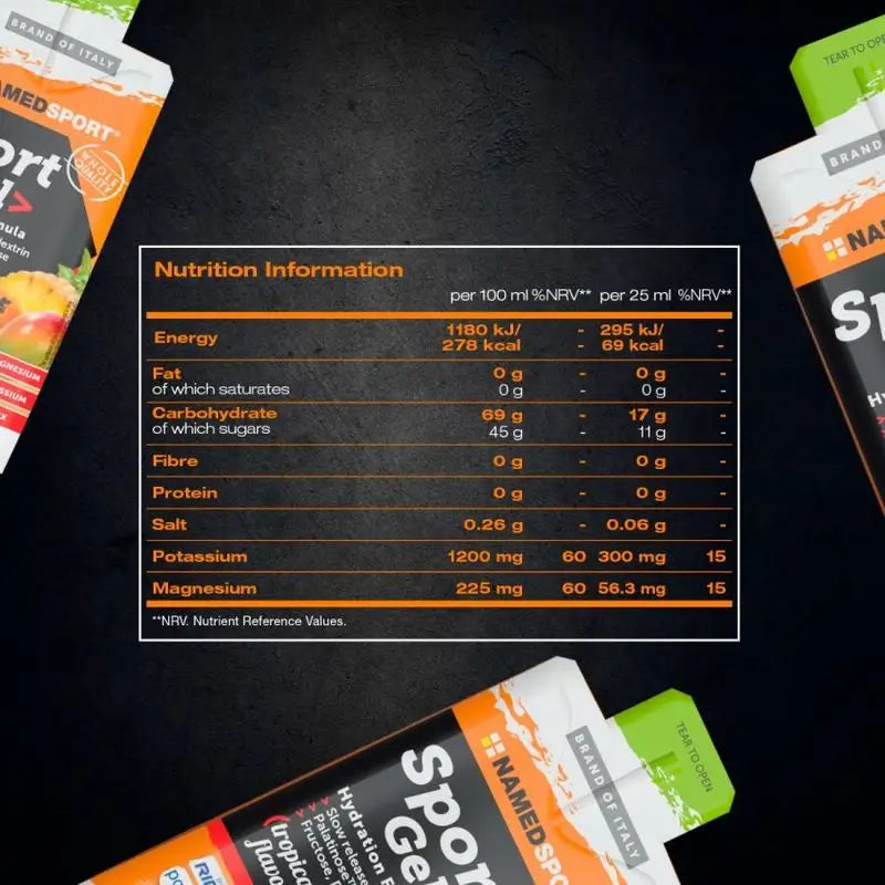 Named Sport Energy Sport Gel Tropical , 32 gels x 25 ml