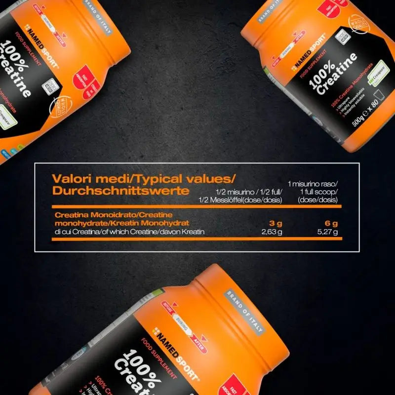 Named Sport Supplement 100% Creatine , 1 jar of 500 grams