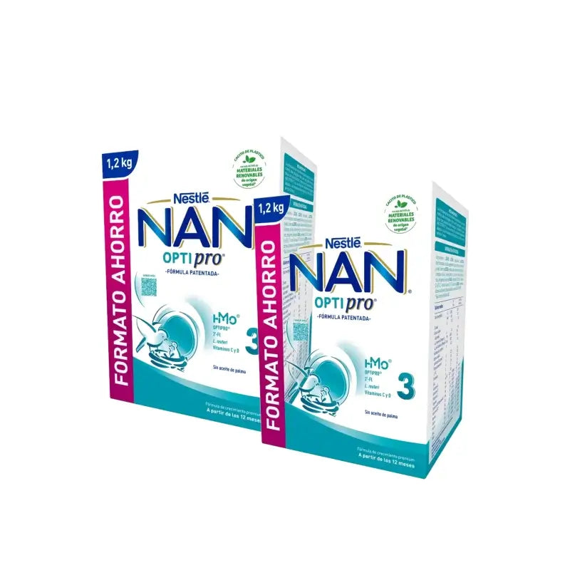 NAN Optipro 3 Follow-on Formula, Pack of 2 x 1200 g