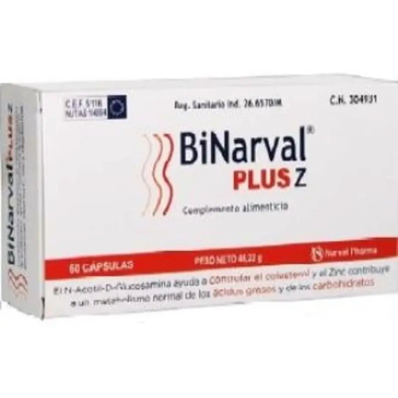Narval Pharma, S.A. Binarval Plus Z 60 Capsules