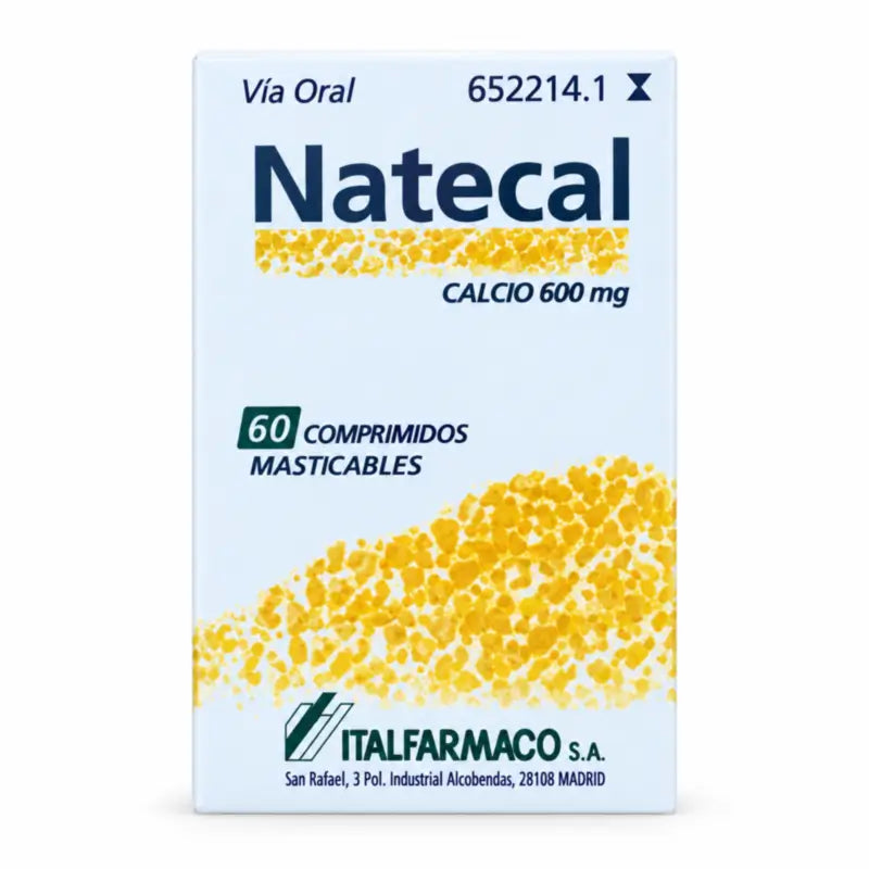 Natecal Calcium 600 mg 60 Chewable Tablets