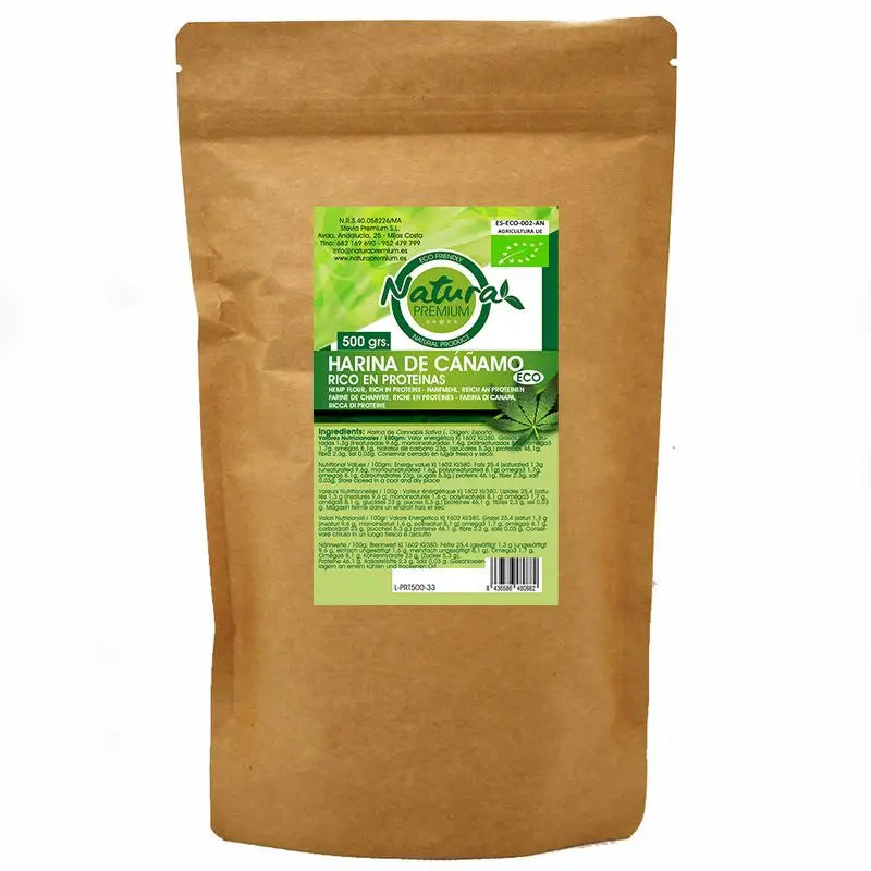 Natura Premium Hemp Flour Protein Bio , 500 gr