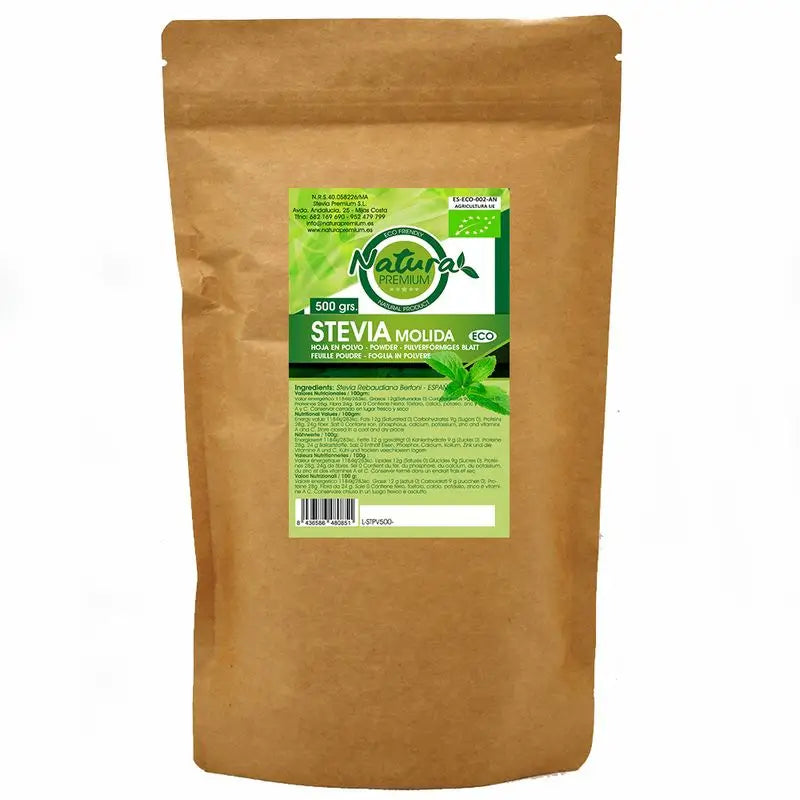 Natura Premium Stevia Powdered Stevia Leaf Powder Bio , 500 g