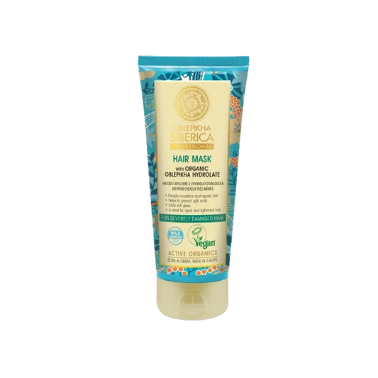 Natura Siberica Hair Mask With Organic Sea Buckthorn Hydrolate For Severely Damaged Hair, Deep Repair, 200Ml