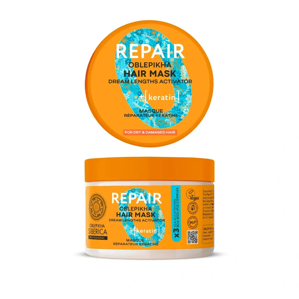 Natura Siberica Keratin Repairing Hair Mask, 300 Ml