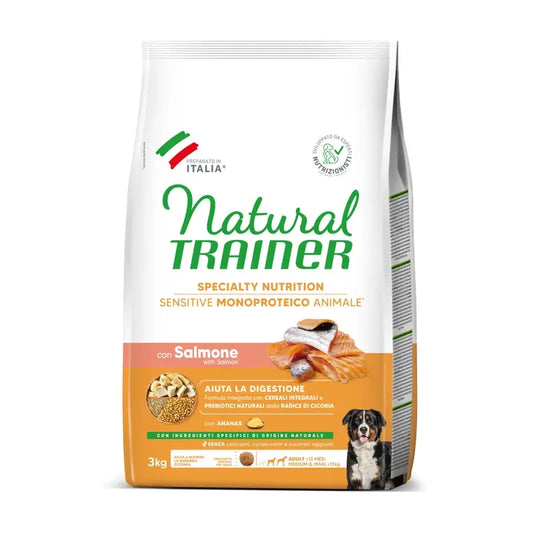 Natural Trainer Canine S/Gluten Adult Salmon 3Kg, dog food