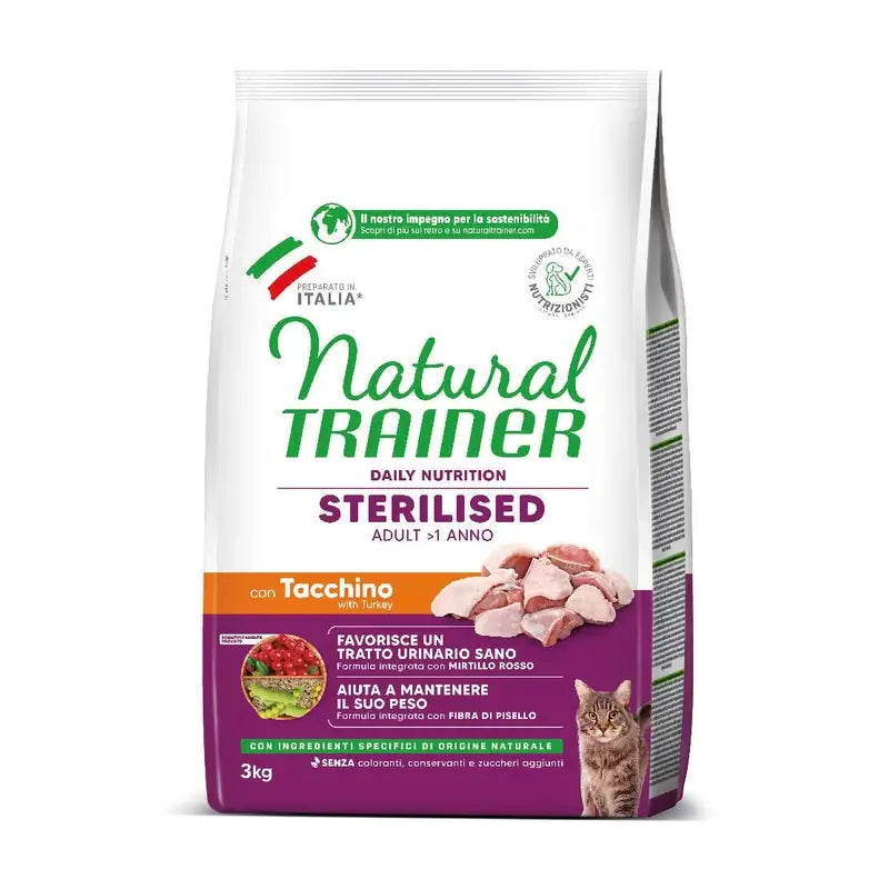 Natural Trainer Feline Adult Sterilised 3Kg, cat food