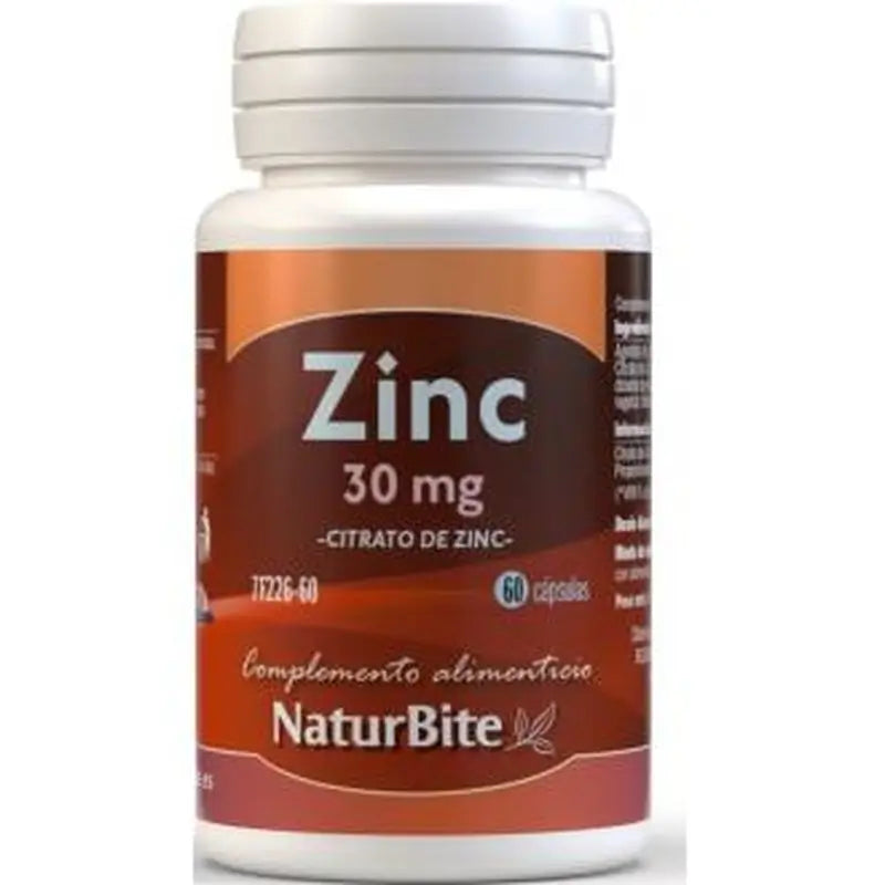 Naturbite Zinc Citrate 30Mg 60 Capsules