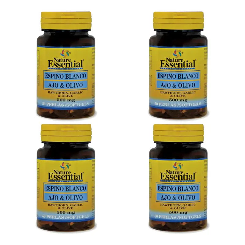 Nature Essential Hawthorn + Garlic + Olive, 4 x 50 capsules