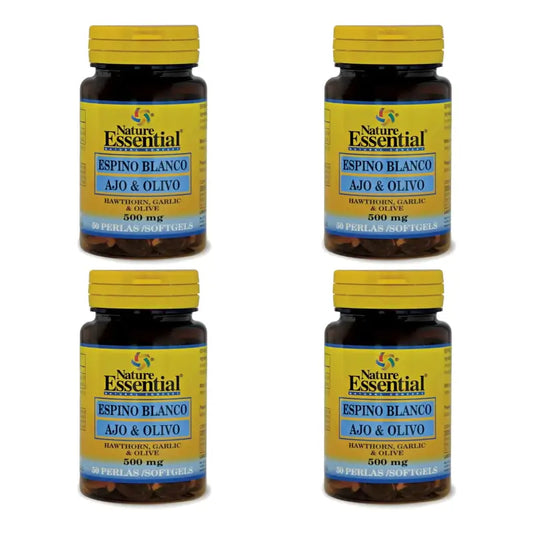 Nature Essential Hawthorn + Garlic + Olive, 4 x 50 capsules