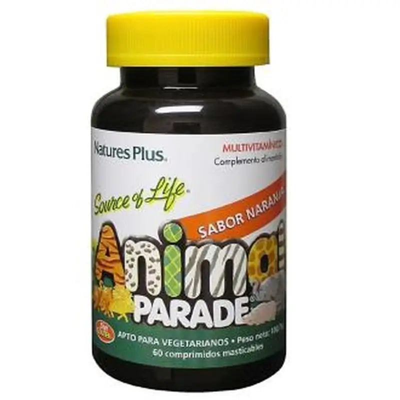 Natures Plus Animal Parade Multiv. Orange 60Chewable Snacks