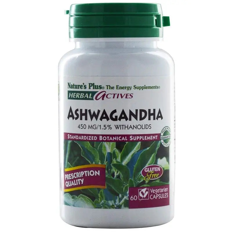 Natures Plus Ashwaganda Root 450Mg, 60 Capsules Herbal Actives