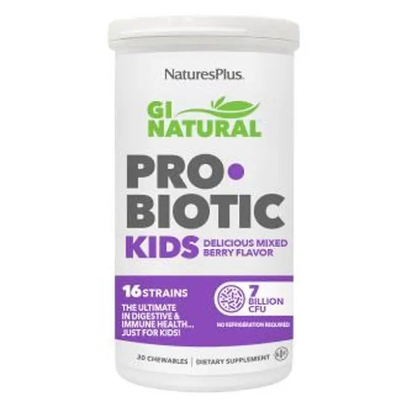 Natures Plus Gi Natural Probiotic Kids 30Caps Mast.