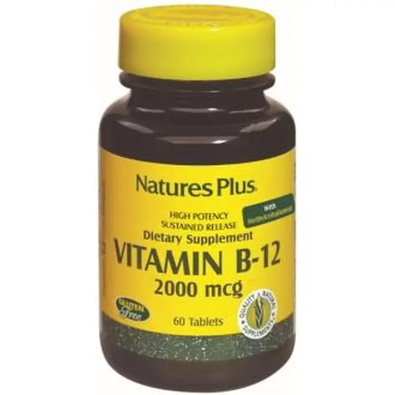Natures Plus Vitamin B12 2000Mcg. 60Comp.