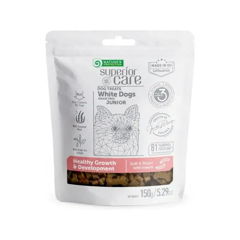 Natures Protection Sc White Dog Junior Growth Development Insect 150 Gr
