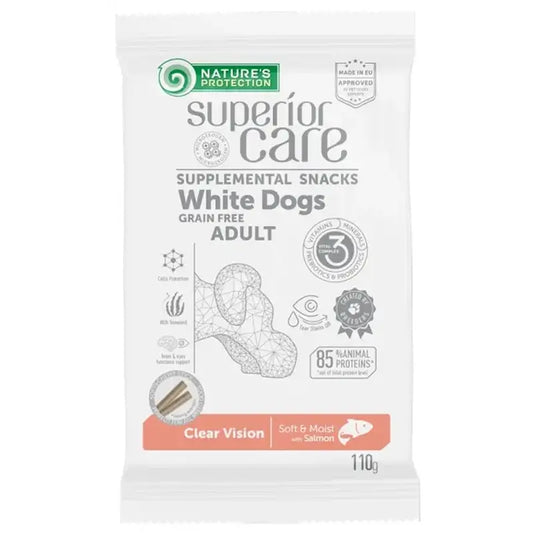 Natures Protection Sc White Dog Snack Vision Grain-Free Salmon 110g