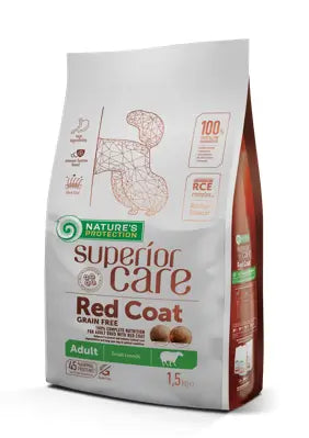 Natures Protection Superior Care Red Coat Grain Free Dog Food For Small Adult Lamb Dogs 1,5Kg