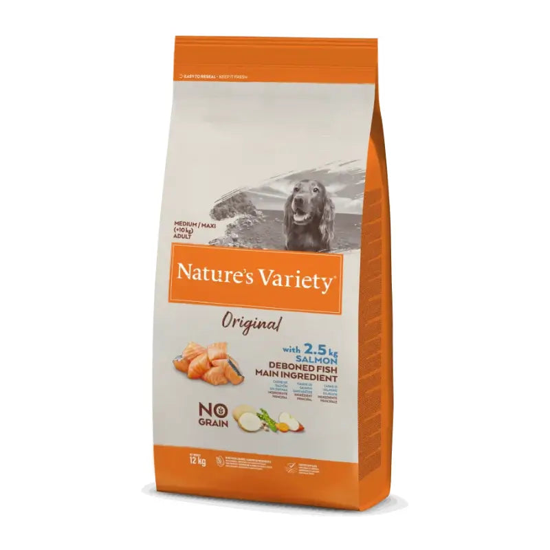 Nature'S Variety Canine Adult Original Md/Mx Salmon 12Kg, dog food