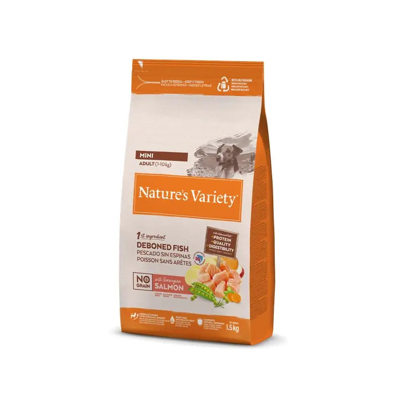 Nature'S Variety Canine Adult Original Mini Salmon 1,5Kg, dog food