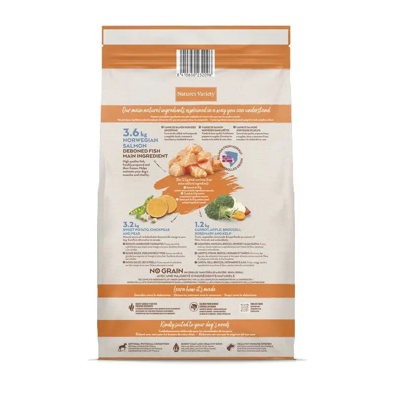 Nature'S Variety Canine Adult Selected Md/Mx Salmon 12Kg, dog food