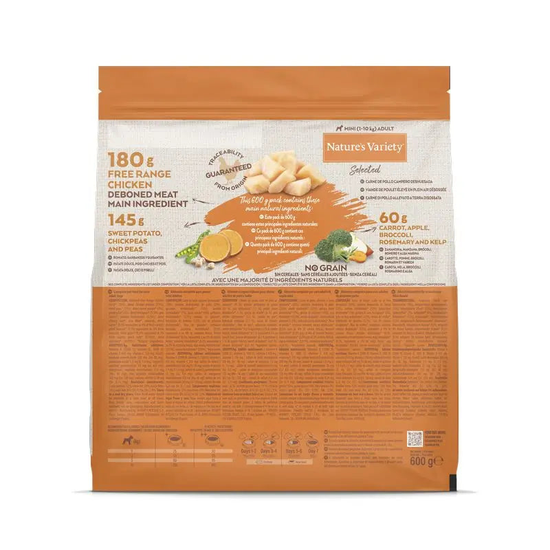 Nature'S Variety Canine Selected Adult Mini Pollo Campero 600Gr, dog food