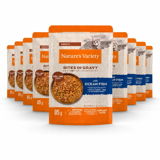 Nature's Variety Wet Cat Food, With Fish, Single Serve, 22 x 85 g
